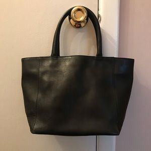 J.jill black leather handbag